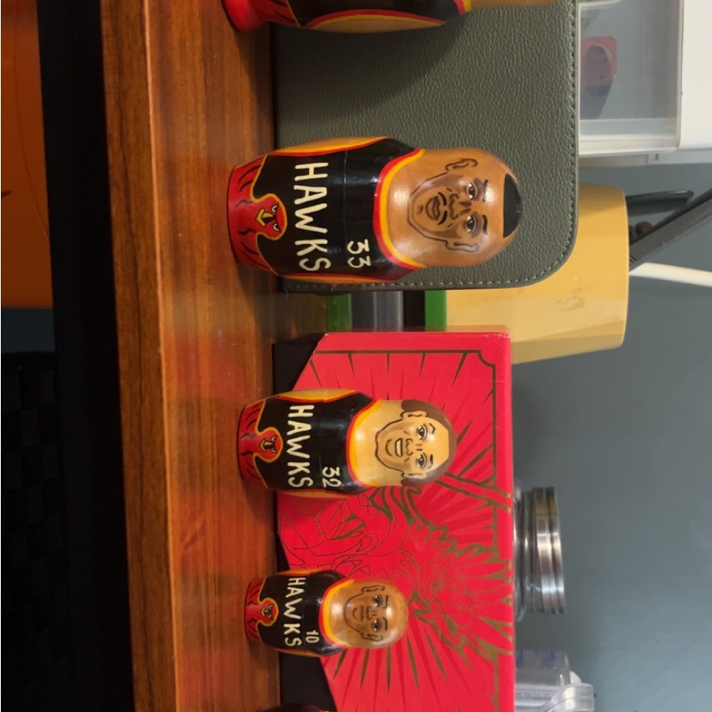 Vintage wooden Hawks Nesting Dolls Set